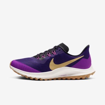 Nike Air Zoom Pegasus 36 Trail - Női Futócipő - Lila/Szürke/Lila/Arany